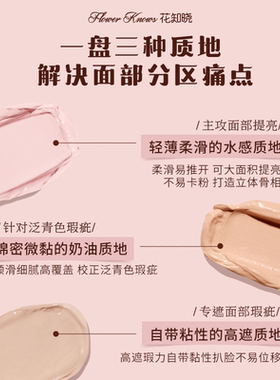 花知晓甜心小熊四色遮瑕盘