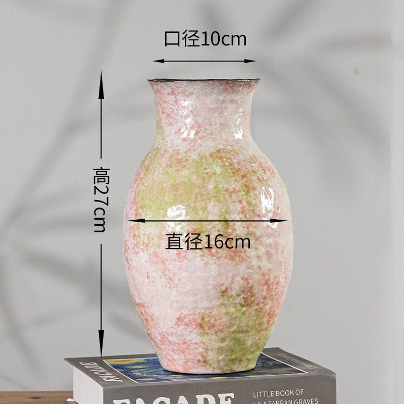 景德镇陶瓷花瓶油画风陶罐复古高级感客厅鲜花插花民宿中式艺术,淘宝优惠券,粉丝福利购,淘宝优惠卷