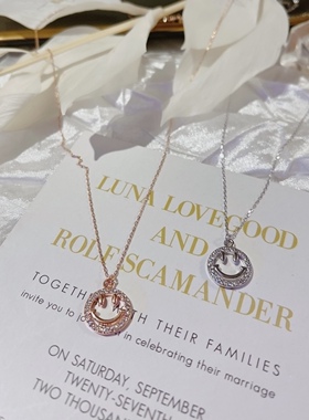 韩国东大门水钻甜美风银项链