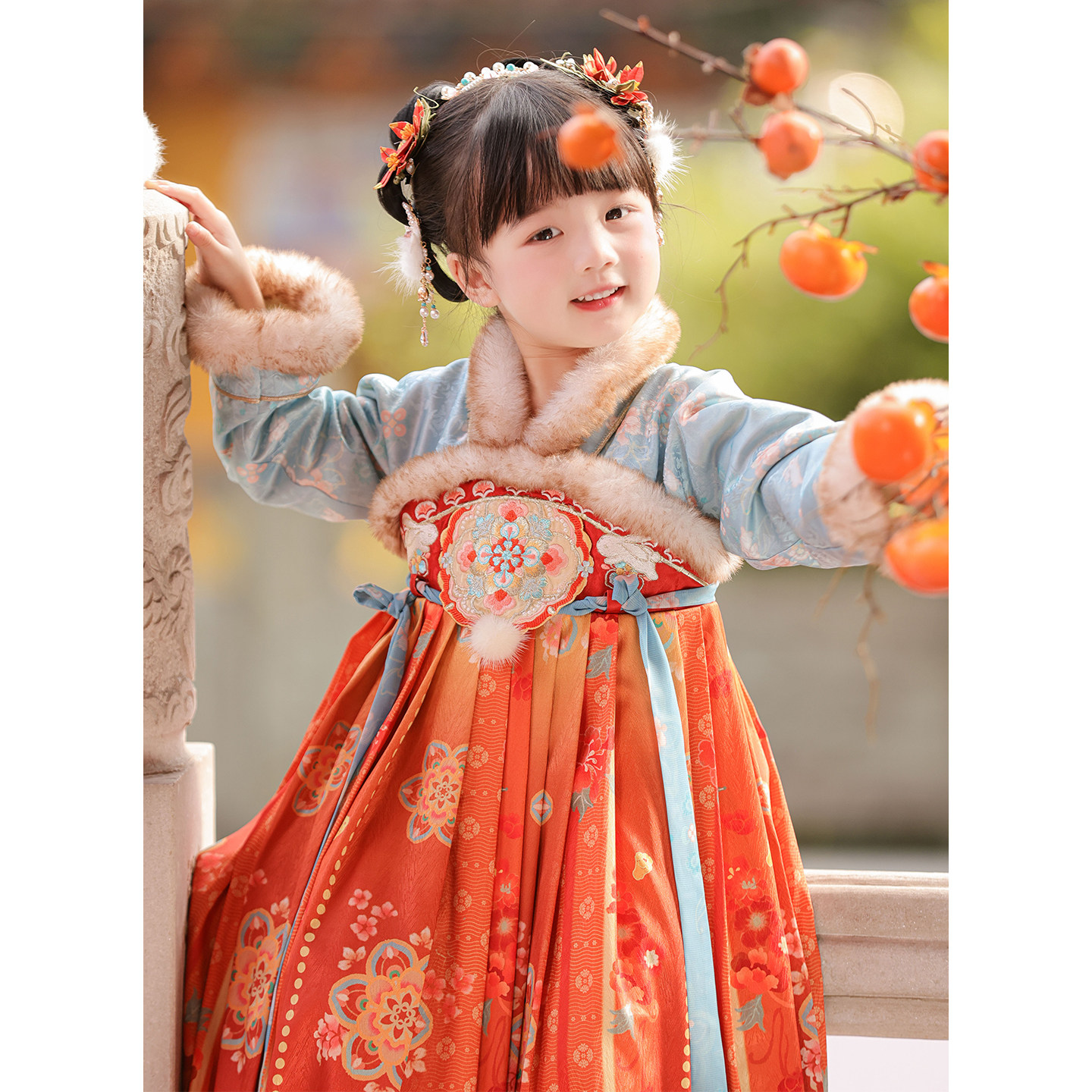 汉服女童冬款2025新款儿童古风仙气加绒连衣裙女宝宝古装表演襦裙,淘宝优惠券,粉丝福利购,淘宝优惠卷