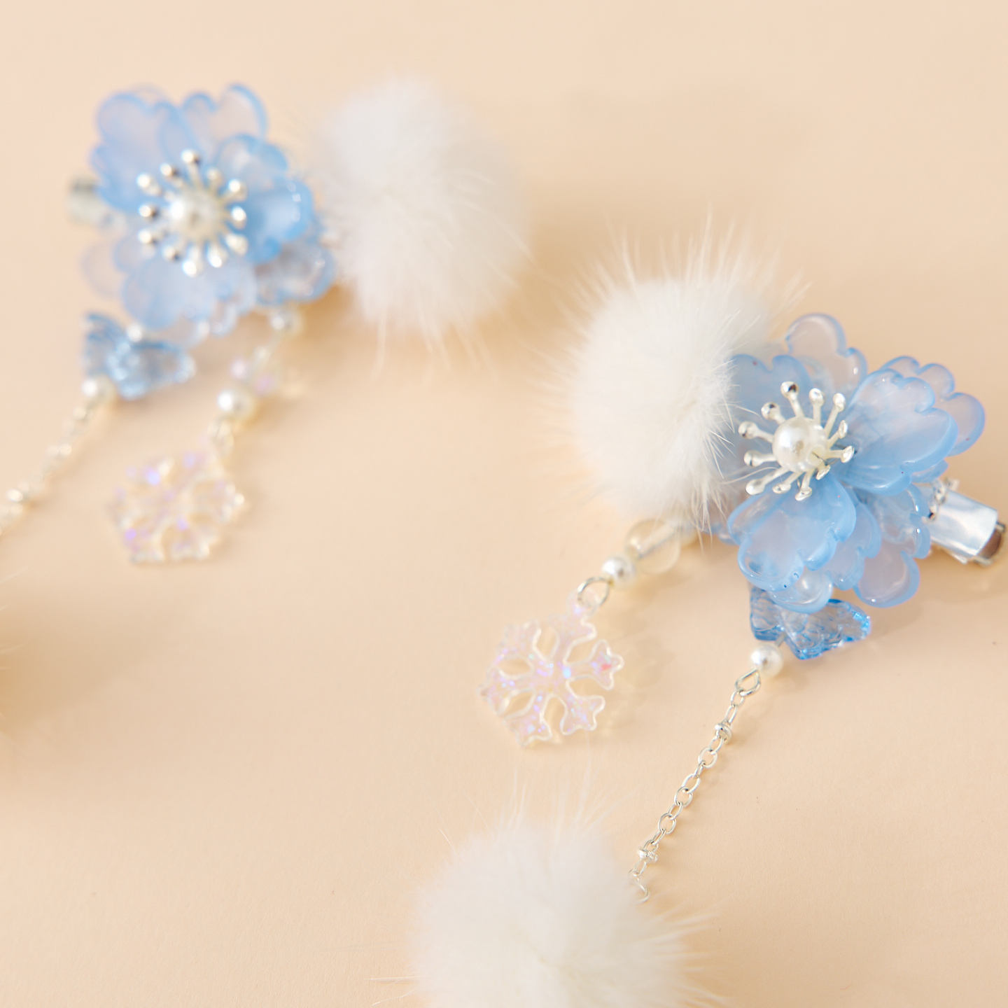 汉服女童冬款儿童古风仙气毛球水晶对夹女孩搭配国风襦裙头饰发饰,淘宝优惠券,粉丝福利购,淘宝优惠卷