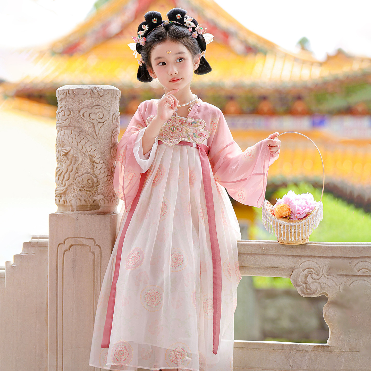 汉服女童2026春秋款儿童高端古风仙气公主连衣裙小女孩古风表演服,淘宝优惠券,粉丝福利购,淘宝优惠卷