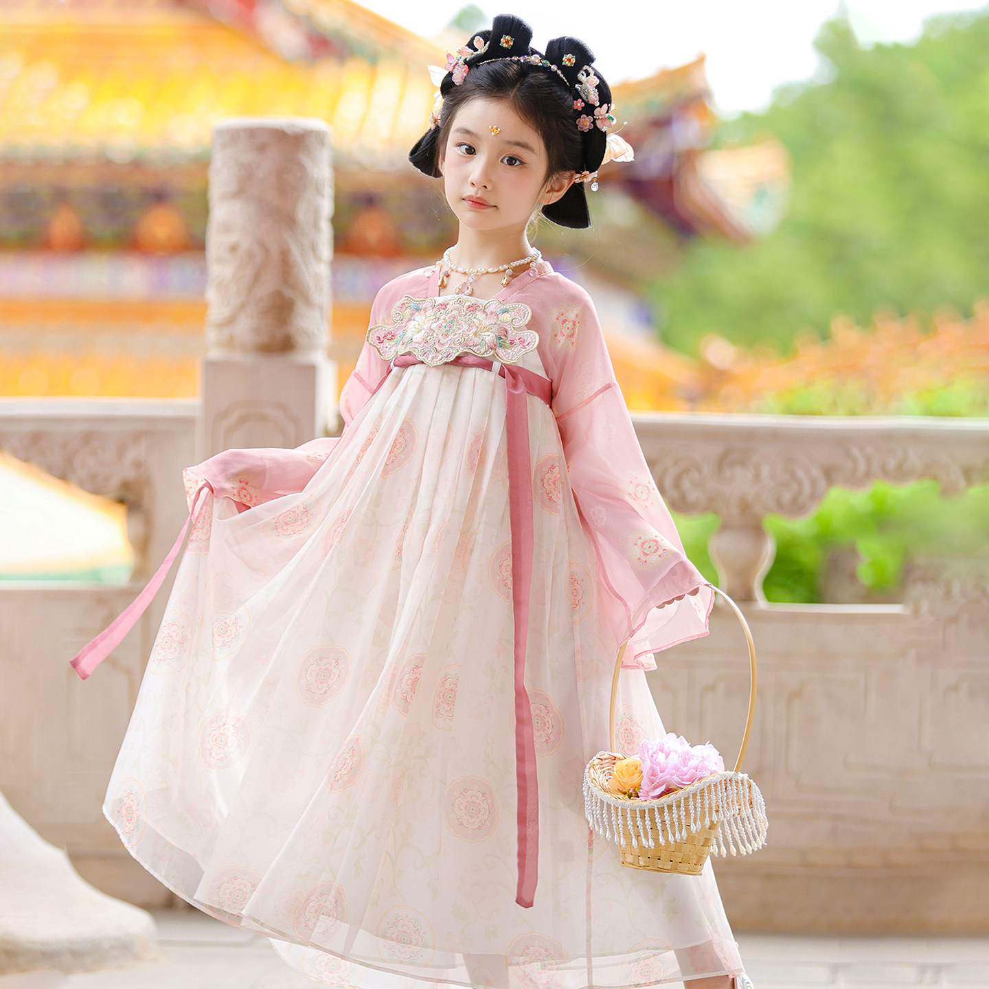 汉服女童2026春秋款儿童高端古风仙气公主连衣裙小女孩古风表演服,淘宝优惠券,粉丝福利购,淘宝优惠卷