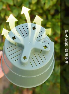 外贸塑料加厚树脂懒人自吸花盆