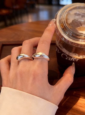 S925银简约光面圆环戒指