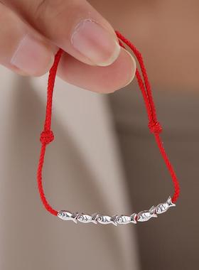 年年有鱼手链925银国风女士