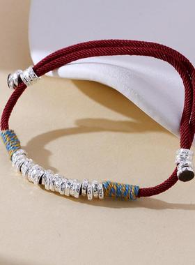 碎银子手链925银盘缠民族风女男