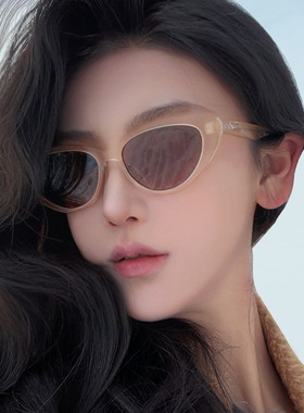 帕莎杨超越同款2024新品墨镜女可配度数三角形猫眼太阳镜PS3040