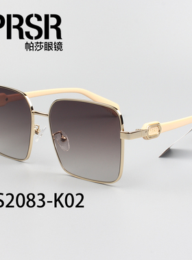 帕莎2026新款太阳镜女士正方形金属大框通勤出街氛围感墨镜PS2083