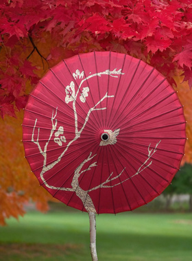 泸州非遗油纸伞古风古典天官赐福红色花城防雨防晒伞装饰结婚摄影
