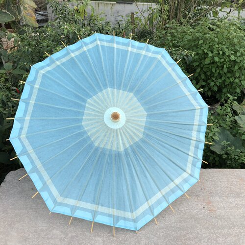 来图定制特殊油纸伞天蓝色多边形游戏伞拍照道具装饰舞蹈走秀包邮 - 图2