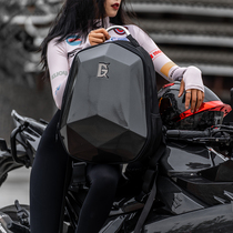 Motorcycle Riding Backpack Double Shoulder Rider Locomotive Bag Mens Moor Brigade Hard Shell Helmet Bag Computer Bag Carbon Fiber Texture Women