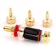 Gold plated speaker amplifier terminal shield protection rca