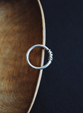 笑脸纯银戒指ins百搭礼物