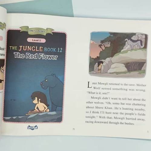 Little fox5级Jungle book森林王子阿拉丁英语台词打印A4学习本 - 图0