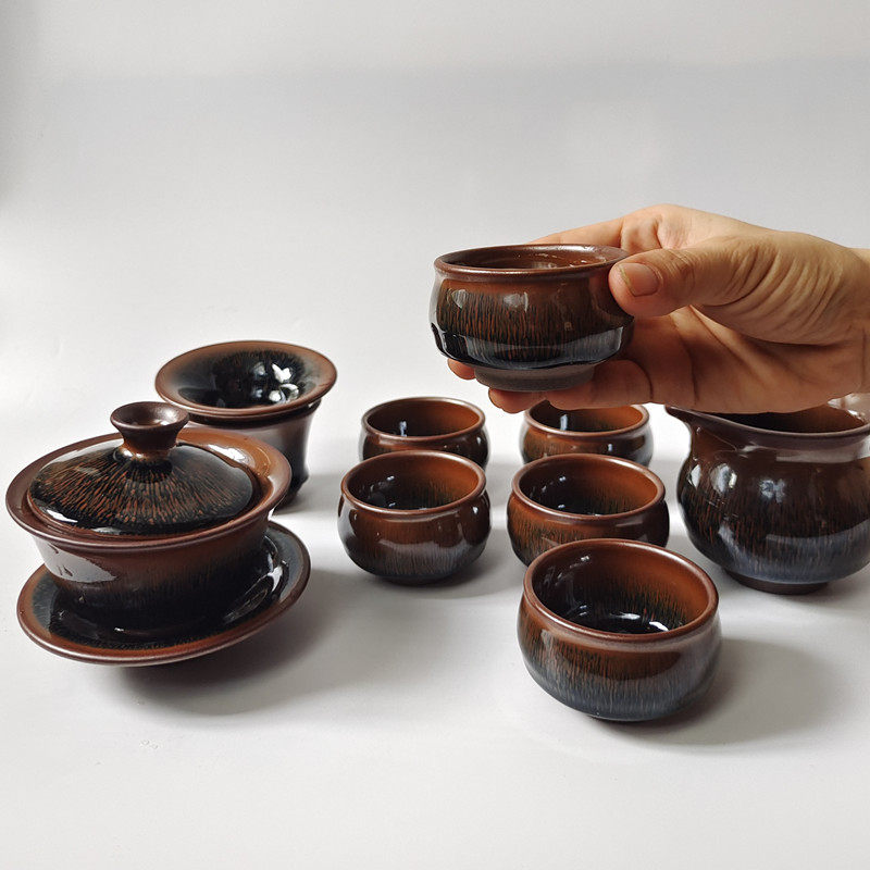 建盏茶具套装纯手工陶瓷茶盏天目盏整套功夫茶具正品建阳兔毫茶杯,淘宝优惠券,粉丝福利购,淘宝优惠卷