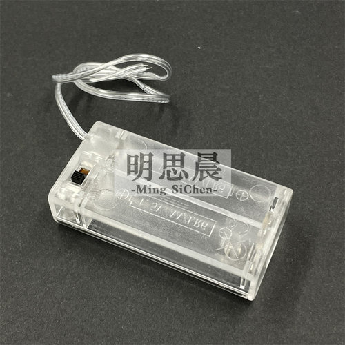 5号电池盒2节3V电池座五号透明三节6V拼装玩具DIY电池仓带开关 - 图2