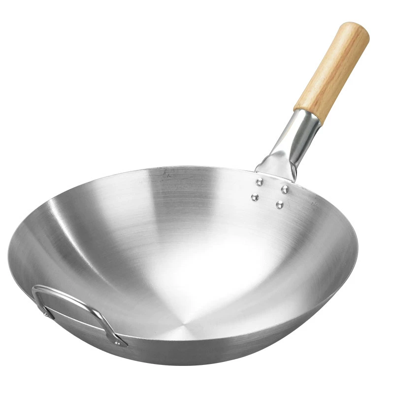 家用凹面电磁炉专用炒锅不锈钢炒菜锅无涂层不粘锅不生锈圆底燃气 - 图3