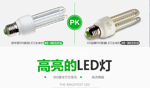 超亮led玉米灯光源E27大螺口家用照明LED灯泡节能灯暖白黄螺旋 - 图0