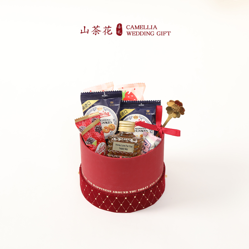 山茶花喜糖礼盒装含糖果成品结婚伴手礼高端桌糖实用送同事礼包