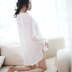 Áo voan trắng nữ dài phần áo dài tay hộp đêm nữ gợi cảm cắt xẻ thấp chạm đáy lỏng lẻo - Áo sơ mi dài tay áo sơ mi voan kiểu hàn quốc Áo sơ mi dài tay