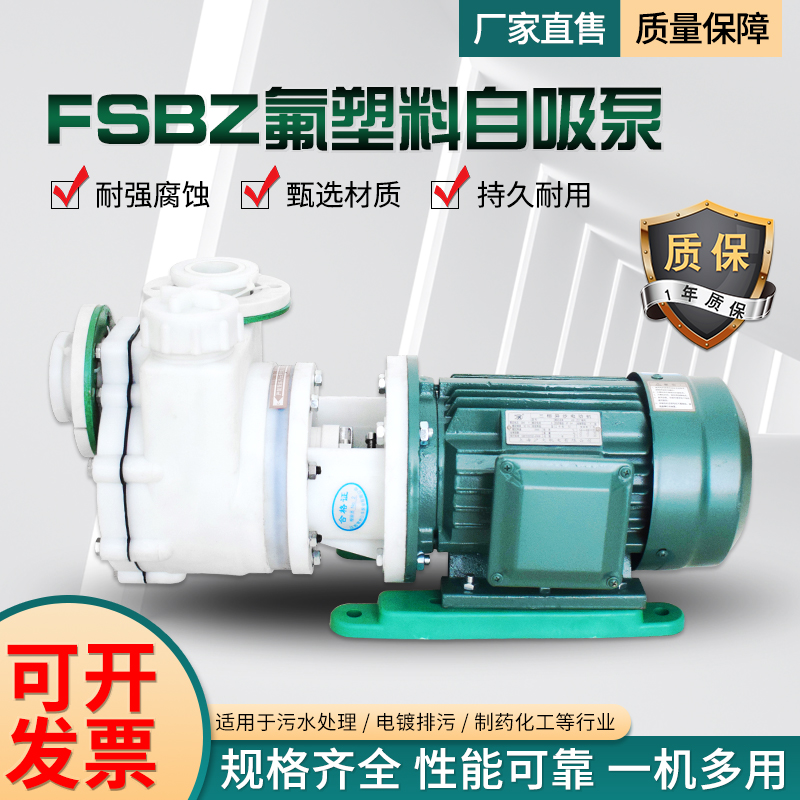 直销FZB/FSZ化工泵防腐氟塑料合金化工泵耐酸碱耐腐蚀脱硫自吸泵 - 图1