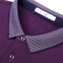 Áo len nam màu đỏ mùa thu 2019 công sở giản dị áo thun dài tay trung niên polo Paul áo sơ mi nam 6516P5 - Polo áo polo nam Polo