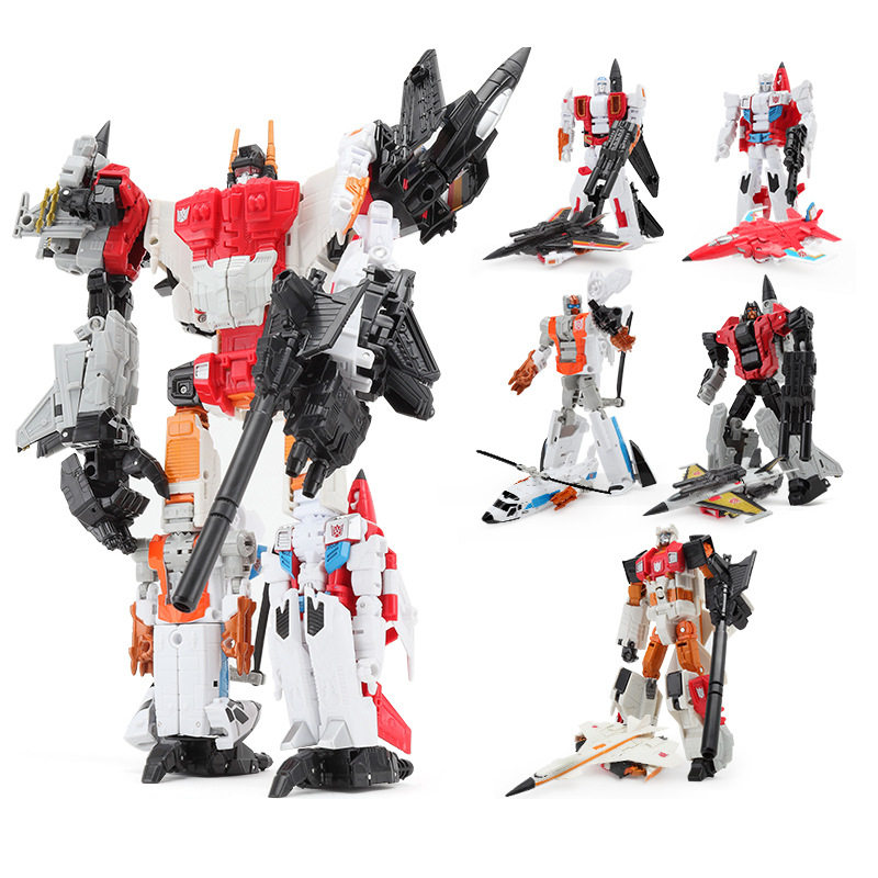 Transformation toys 6-in-1 combination robot fighter boy helicopter five-in-one figure children's model toy