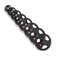 Rubberized barbell plates with large holes for hand grip and solid cast iron