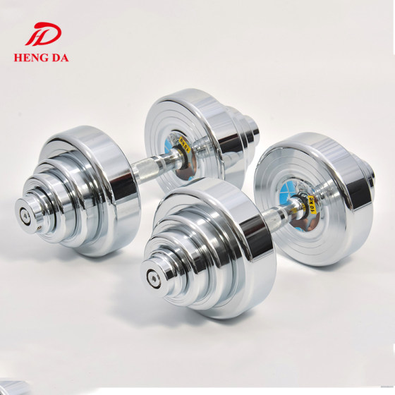 50kg arm training kilogram pure steel electroplated dumbbell