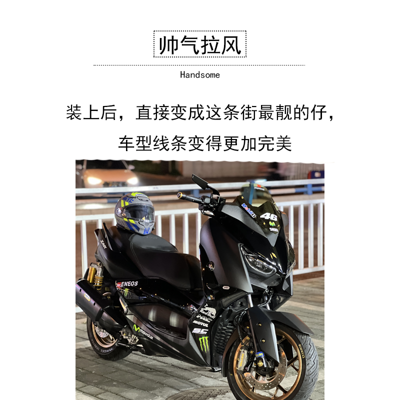 适用川崎KAWASAKI改装定风翼反光后视镜Z750R Z750S Z1000大视野 - 图0