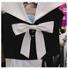 Bow tie ສີ contrasting ການອອກແບບຄໍ halter