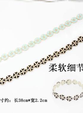 粘头发小蓝色海洋星星刘海贴碎发贴魔术贴发箍发带头箍粘粘头发女