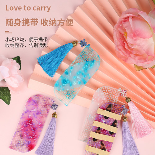 踏音古筝琵琶指甲收纳板缠绕卡精美复古镂空雕刻古筝配件送胶布 - 图1