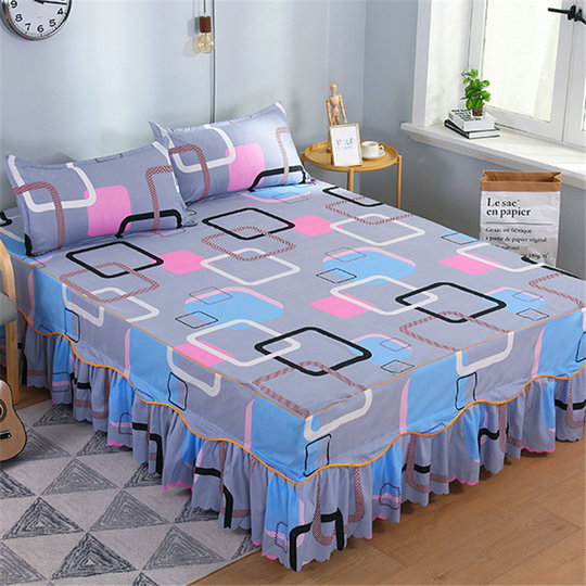 Bedskirt Jiulubao Korean style bed sheet bed cover thickened bed sheet