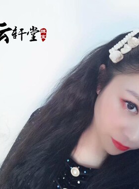 少女风天然贝壳珍珠森系一字夹
