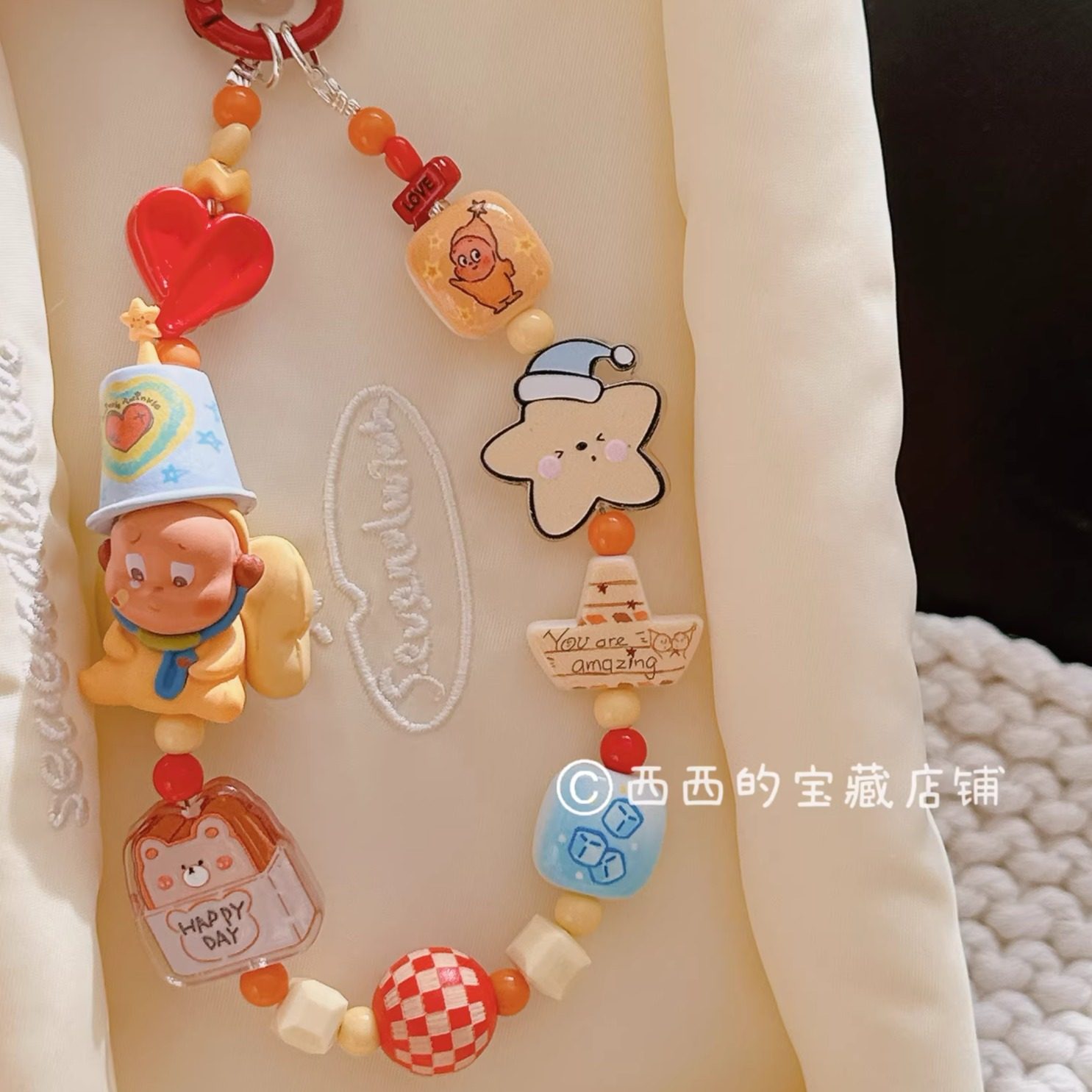 星星人钥匙扣现货送闺蜜女朋友原创手作车挂手机链手机挂件萌粒玩,淘宝优惠券,粉丝福利购,淘宝优惠卷