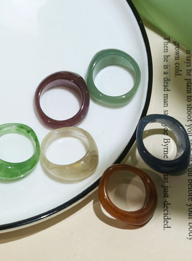 古着树脂莫兰迪色夏日小众设计