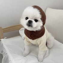 South Korea Ins Pets Warm Cover Hair Line Hat Autumn Winter Cute Kitty Dog Small dog decorated with teddy Bears