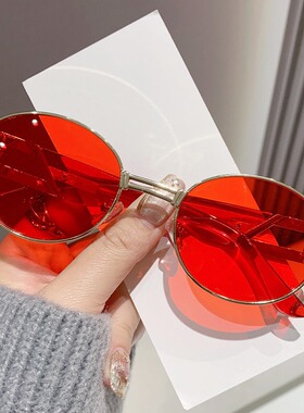 保罗雷朋官网跨境Y2K欧美街拍复古太阳镜摇滚朋克风圆框太阳镜潮