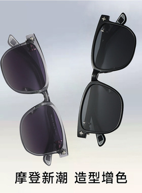 保罗雷朋官网新款潮流百搭墨镜女高级感TR轻奢方框太阳镜复古休闲