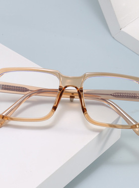 保罗雷朋官网跨境热销高品质插针眼镜个性方框眼镜架时尚文艺复古