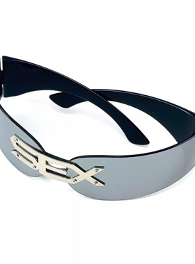 保罗雷朋官网新款夜店嘻哈朋克风无框一体太阳镜SEX字母男女士墨