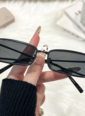 保罗雷朋官网Y2K千禧辣妹近视眼镜女高智感纯欲银色金属方框复古