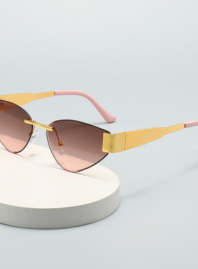 保罗雷朋官网冬季新款凯旋无框金属墨镜女复古日系高级感三角猫眼