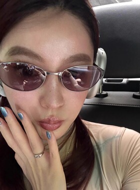 保罗雷朋官网2026复古金属猫眼紫色墨镜防紫外线韩版Y2K时髦太阳