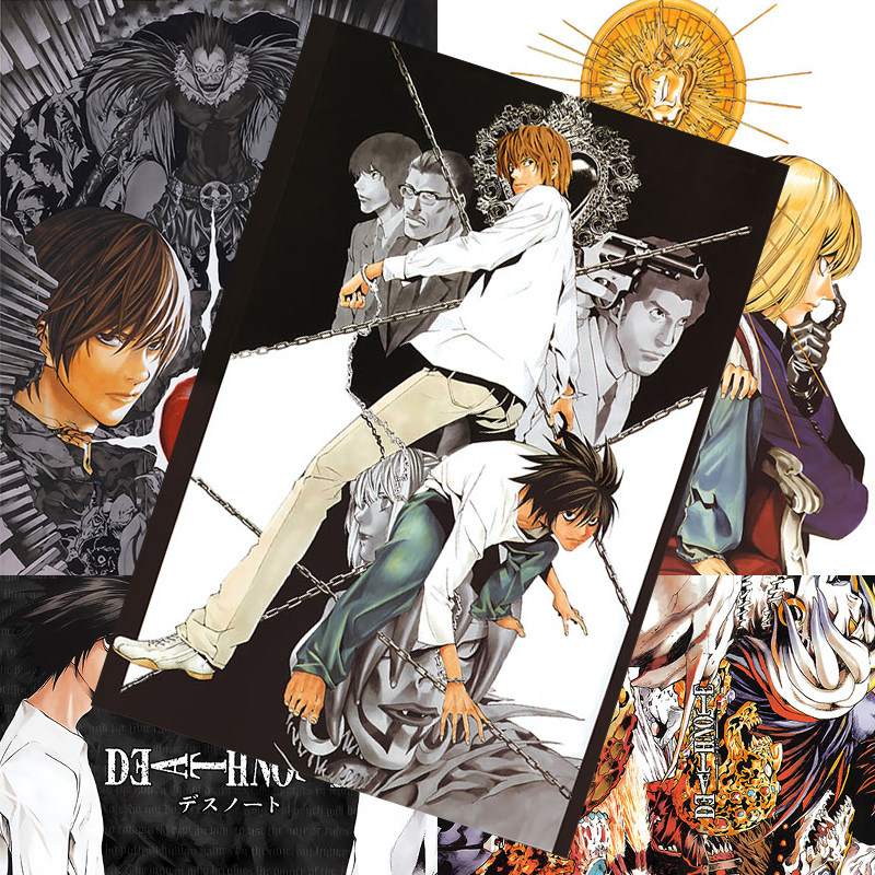 死亡笔记海报夜神月弥海砂魅上照二次元动漫周边房间墙贴卧室壁纸,淘宝优惠券,粉丝福利购,淘宝优惠卷