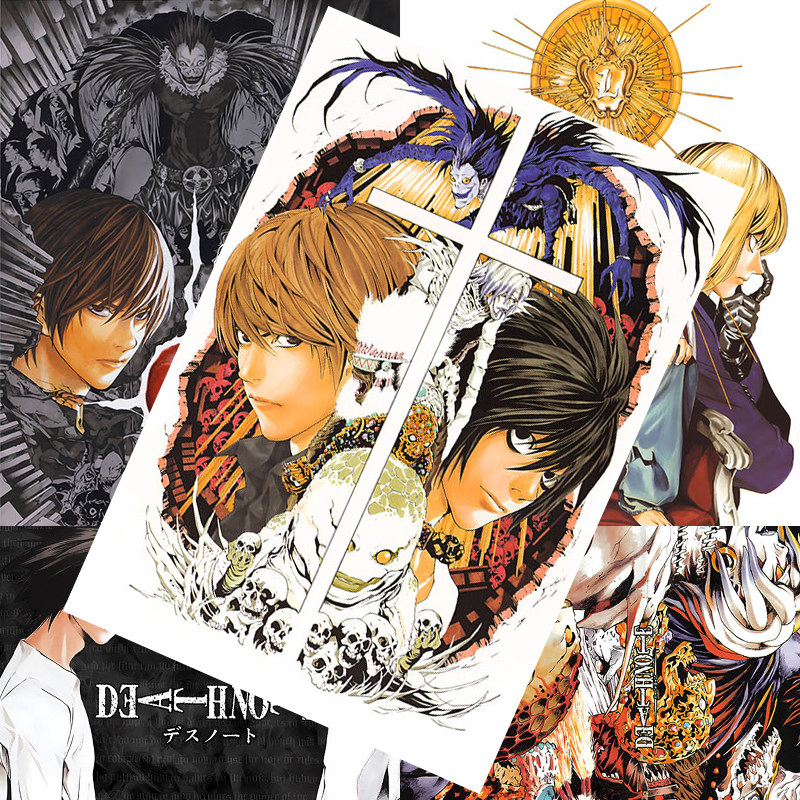 死亡笔记海报夜神月弥海砂魅上照二次元动漫周边房间墙贴卧室壁纸,淘宝优惠券,粉丝福利购,淘宝优惠卷