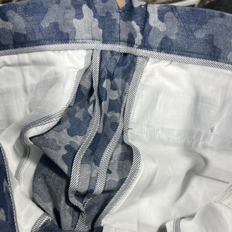 古伦仕GOORENCH春夏季港风英伦海蓝色 迷彩九分裤男韩版修身纯棉 - 图3