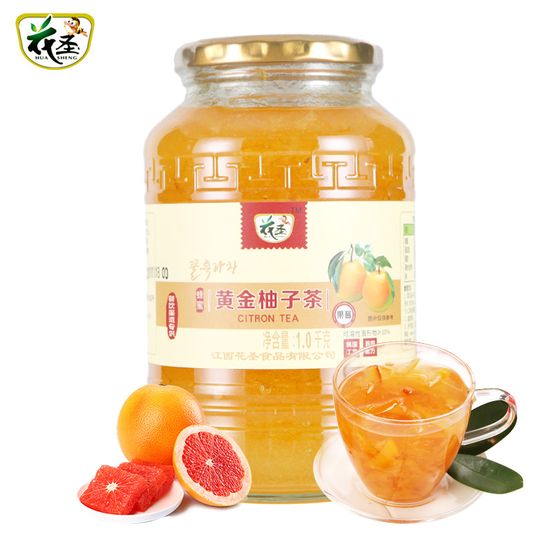 花圣食品旗舰店【线下同款】花圣蜂蜜柚子茶1000gH78QaN0